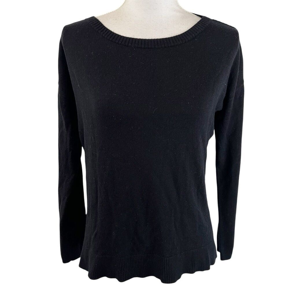 Lululemon Womens Knit‎ Sweater Size 4 Pullover Black Lounge Casual Classic